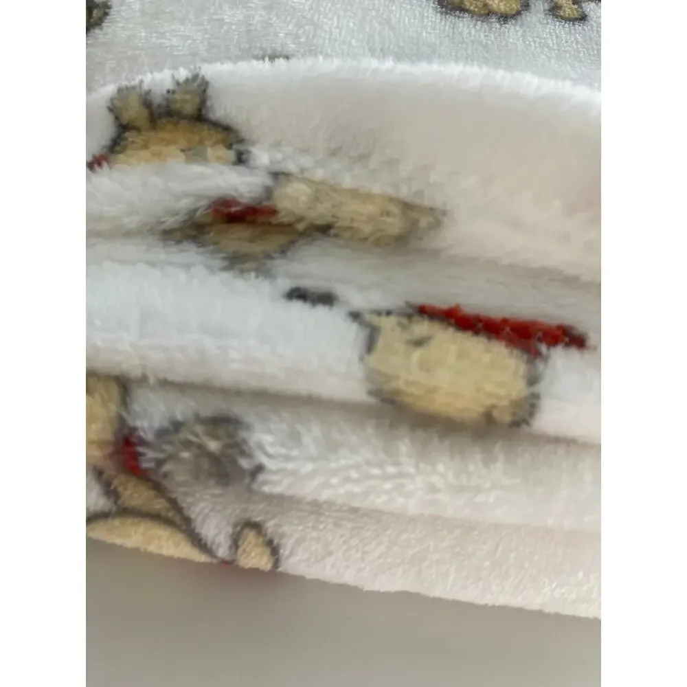 Disney Baby Winnie the Pooh White Plush Blanket Soft Cozy Blanket 30 x 40 NEW